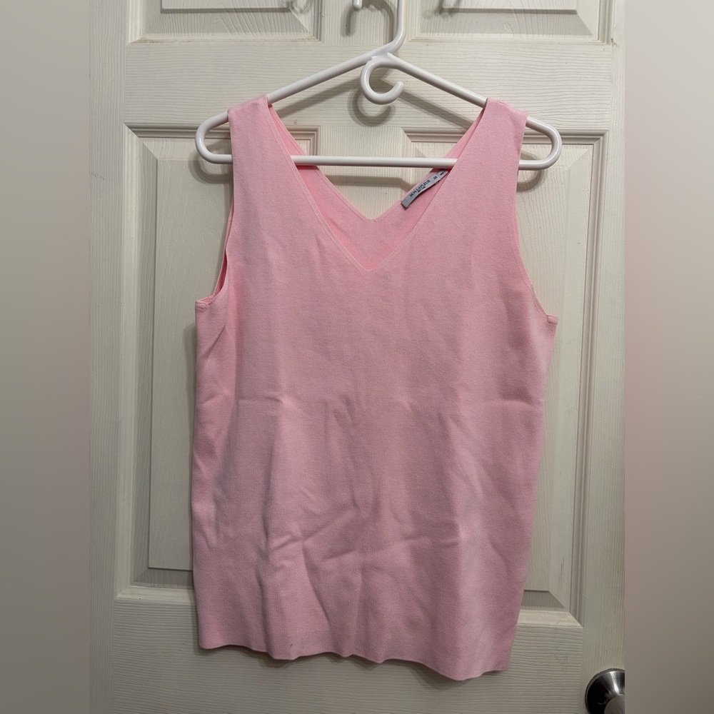 MM Lafleur Light Pink V-Neck Tank Top women’s size XXL